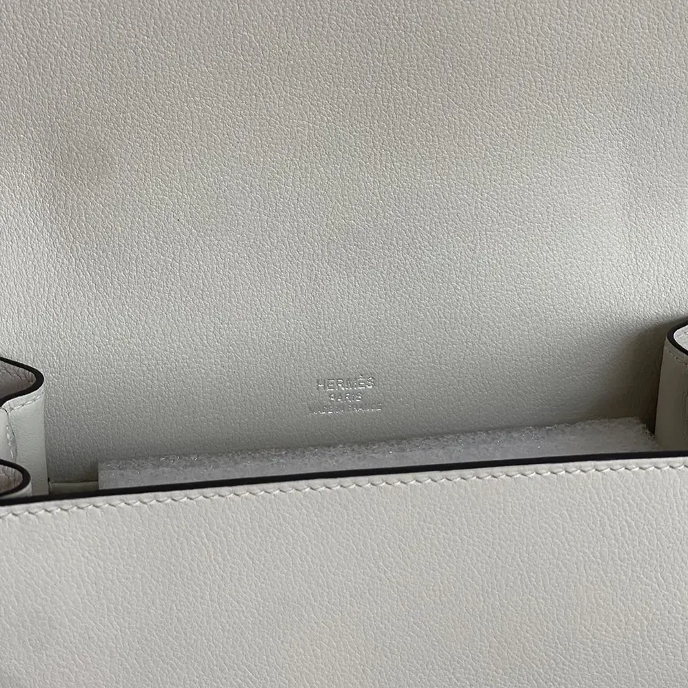 Hermes Roulis Mini Bag in Evercolor Leather for Women in Silver