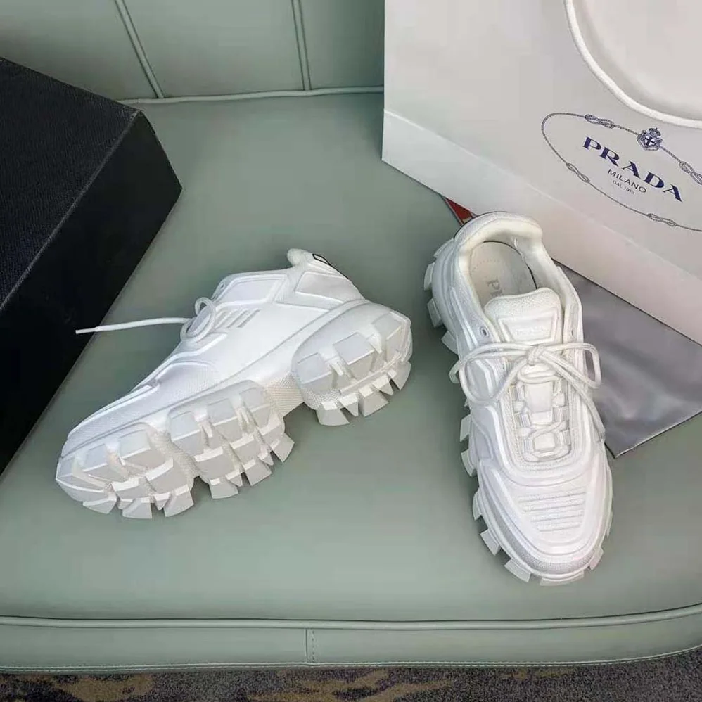 Prada Cloudbust Thunder Sneakers for Women in White Prada Cloudbust Thunder Sneakers for Women in White