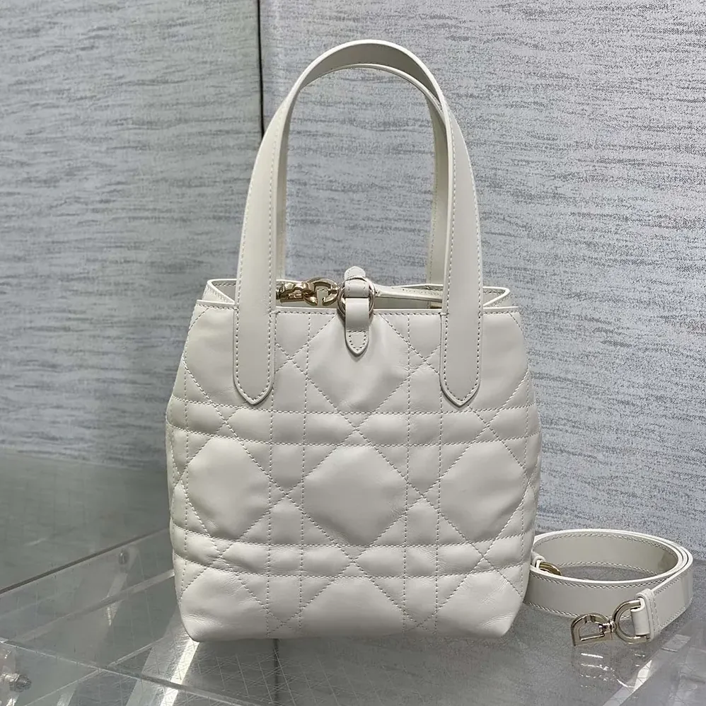 Dior Small Dior Toujours Vertical Tote Bag Latte Macrocannage Calfskin for Women Dior Small Dior Toujours Vertical Tote Bag Latte Macrocannage Calfskin for Women