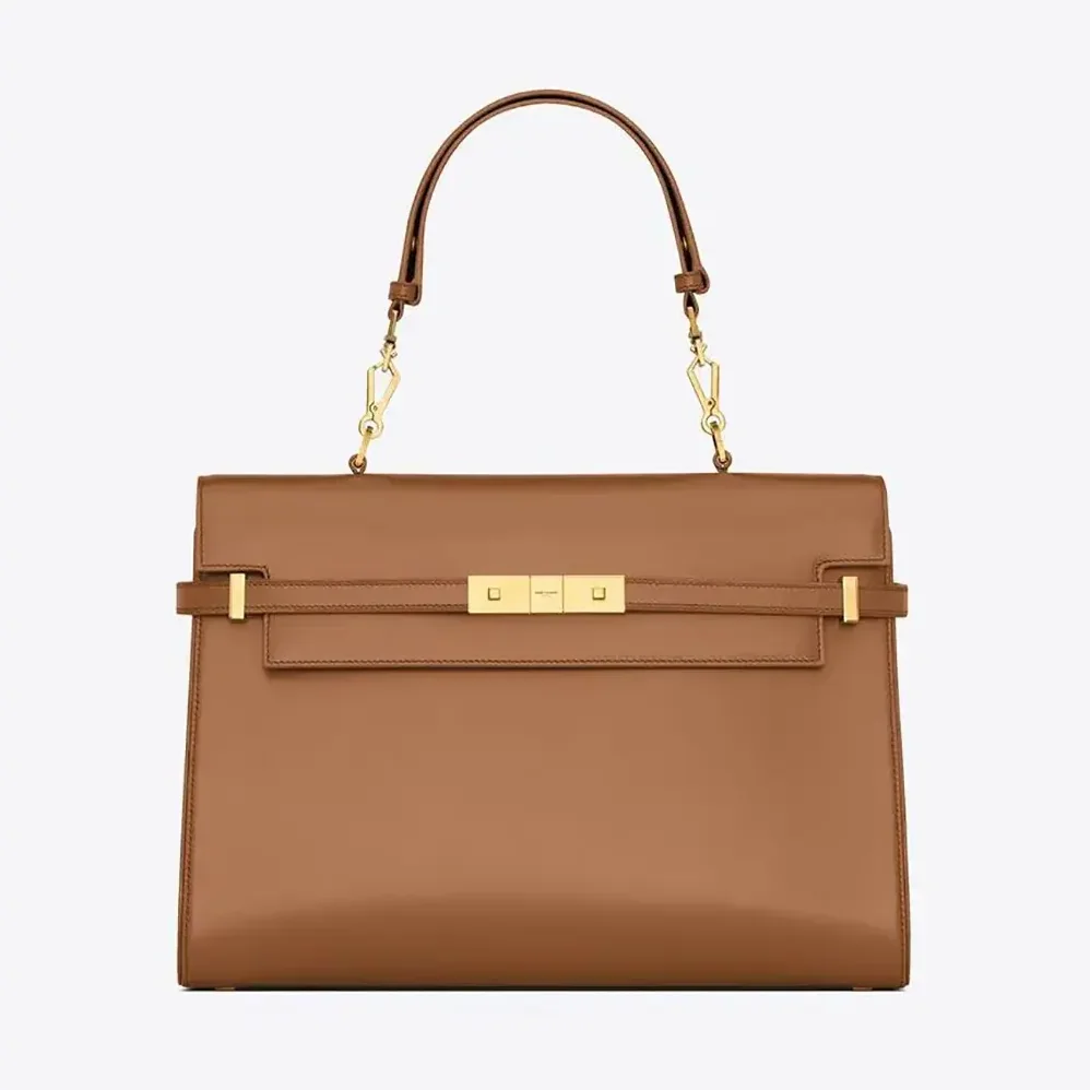 Saint Laurent YSL Manhattan Top-handle in Box Saint Laurent for Women in Brown Saint Laurent YSL Manhattan Top-handle in Box Saint Laurent for Women in Brown