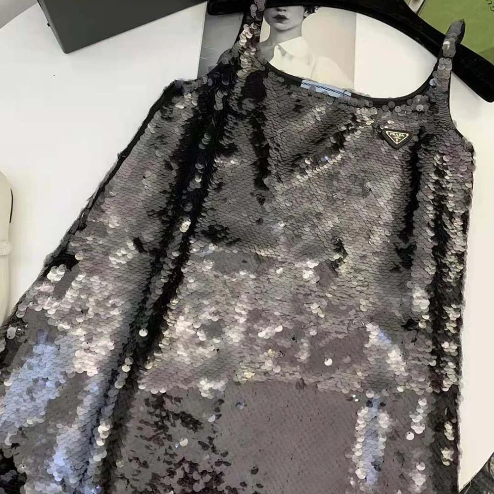 Prada Sequin Embellished Cigaline Minidress for Women