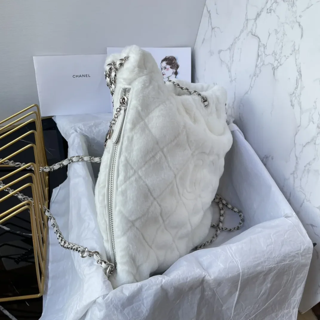 Chanel Large Backpack in White Silver Hardware Chanel Large Backpack in White Silver Hardware