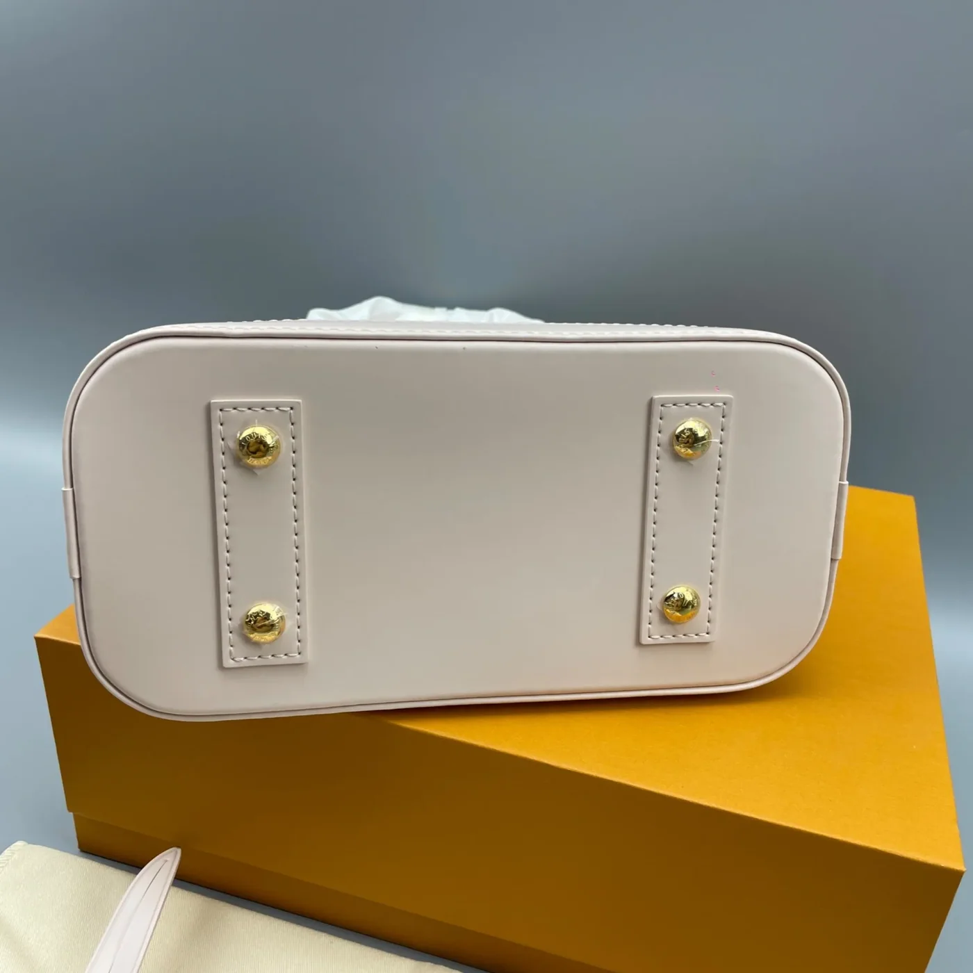 Louis Vuitton LV x TM Alma BB Top Handle Bag in Pink Gold Hardware