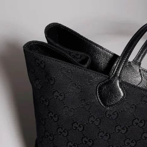 Gucci NY Large Tote Bag / Grey/ Black Gold Hardware A00B4R FAGNG 1000