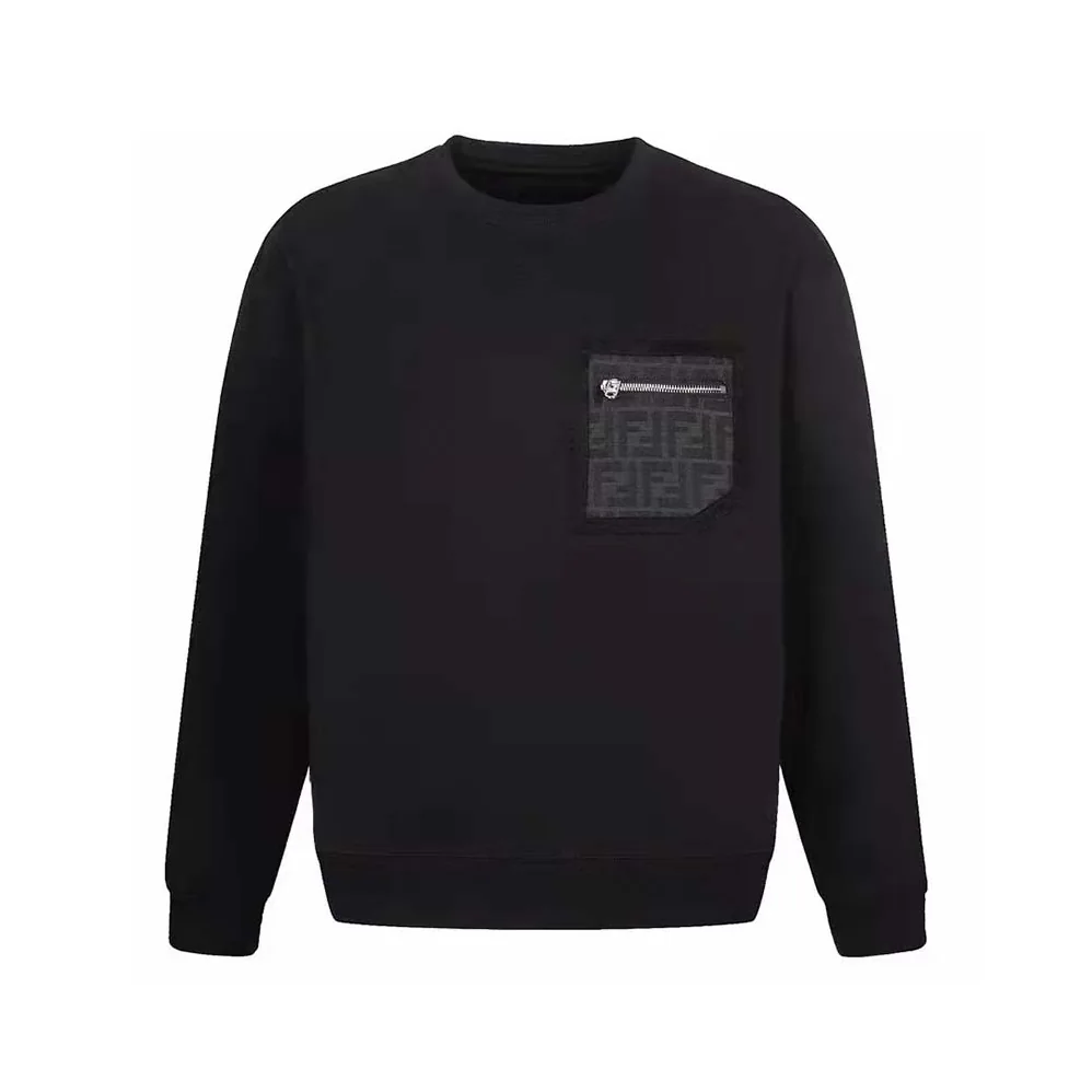 Fendi Black Jersey Sweatshirt-FY3938APN0F0QA1 for Men