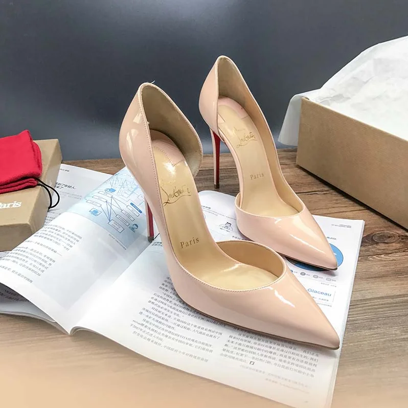 Christian Louboutin Iriza 100 mm Patent Leather Shoes Pink for Women Christian Louboutin Iriza 100 mm Patent Leather Shoes Pink for Women