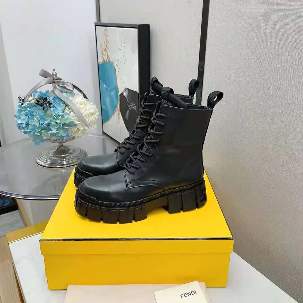 Fendi Force Black leather Ankle Boots for Men Fendi Force Black leather Ankle Boots for Men