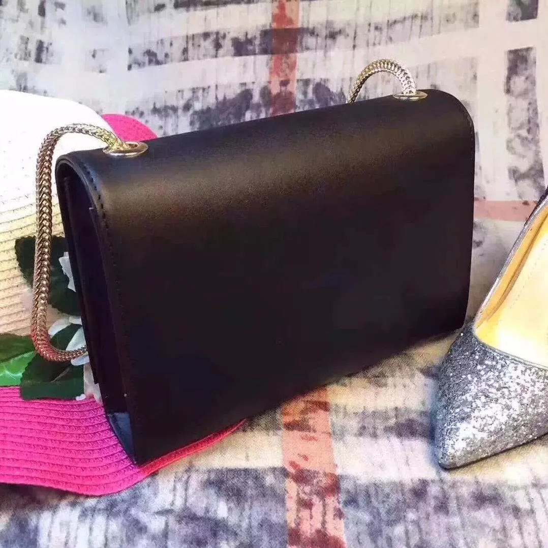Saint Laurent YSL Medium Kate Tassel Chain Bag Calfskin Leather in Black