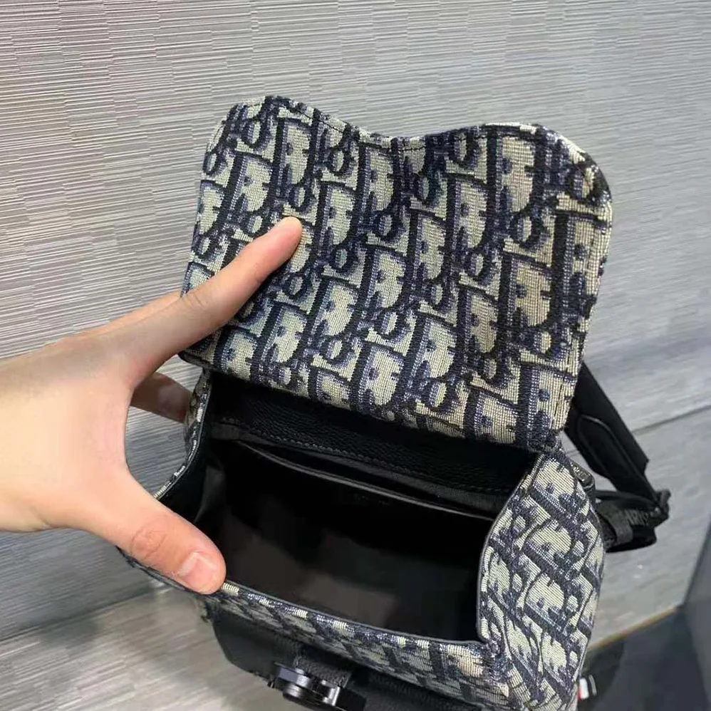 Dior Mini Saddle Backpack Dior Oblique Jacquard for Men in White Dior Mini Saddle Backpack Dior Oblique Jacquard for Men in White