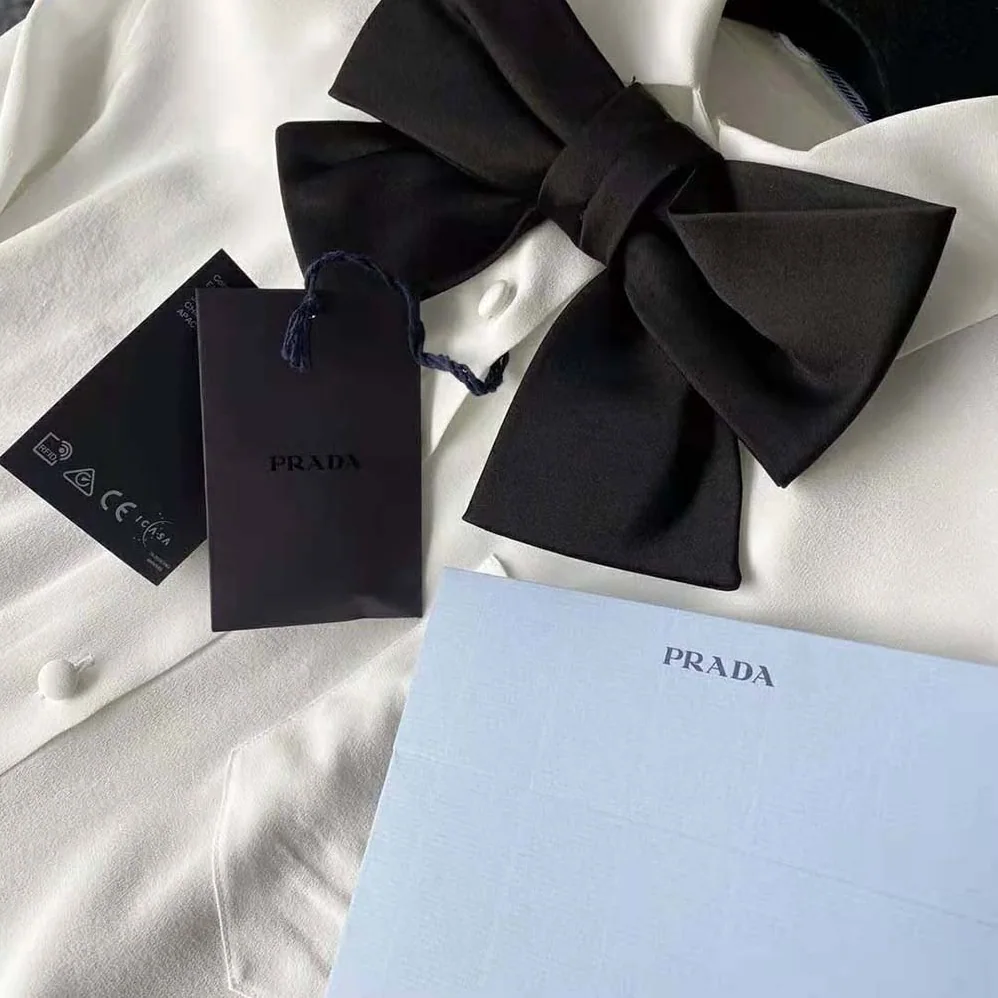 Prada Crepe DE Chine Shirt for Women in White