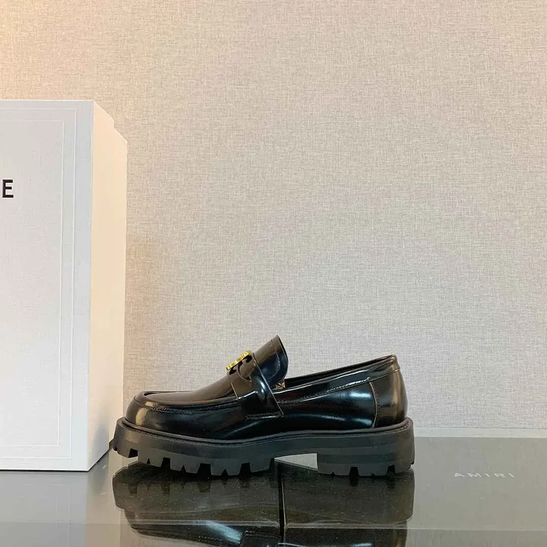 Celine Bulky Penny Chunky Loafer Black