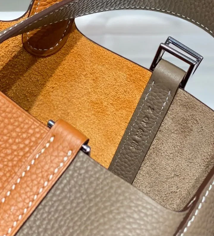 Hermes Picotin Lock 18 Bag Grey in Brown / Hermes Picotin Lock 18 Bag Grey in Brown /