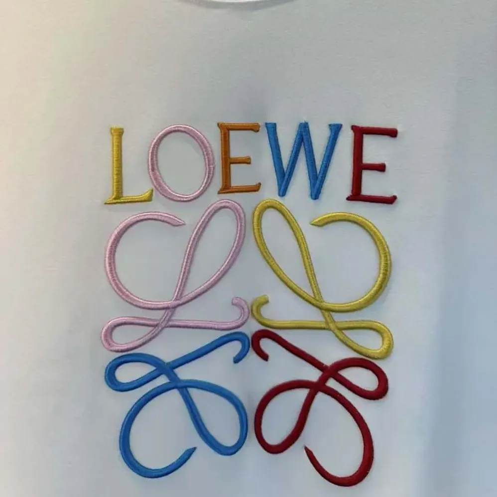 Loewe Anagram Regular Fit Sweatshirt in Cotton for Men in White/Red