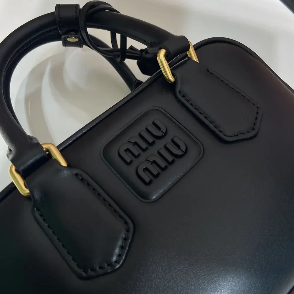 Miu Miu Arcadie Leather Bag for Women in Black
