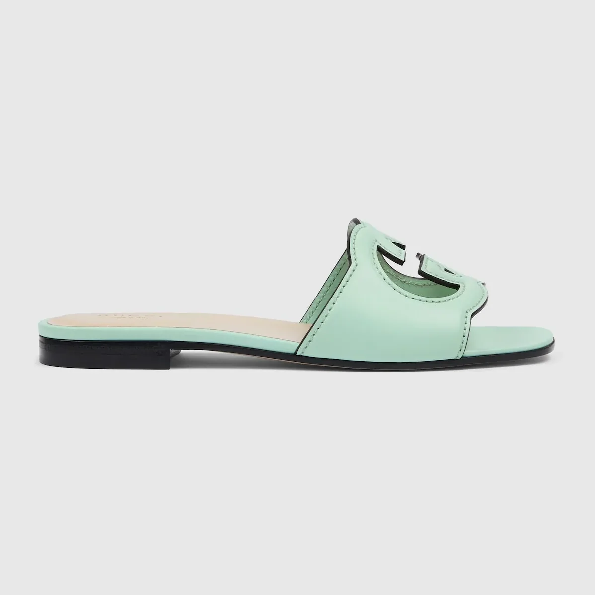 Gucci Interlocking G Cut in Out Sandal Green