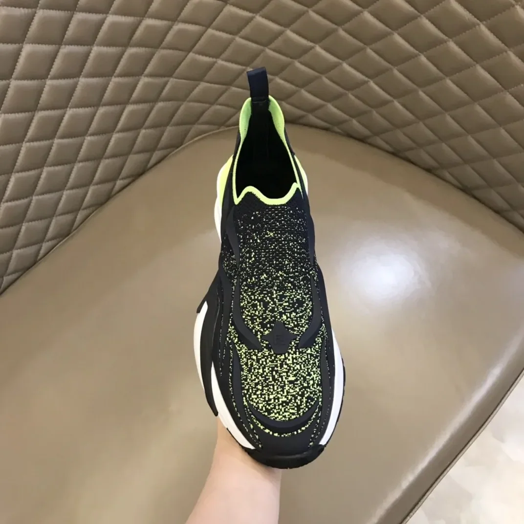 FD Fendi Flow Running Sneakers Black And Green FD Fendi Flow Running Sneakers Black And Green