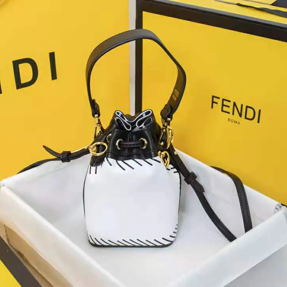 Fendi Mon Tresor White Canvas Mini for Women in Bag Fendi Mon Tresor White Canvas Mini for Women in Bag