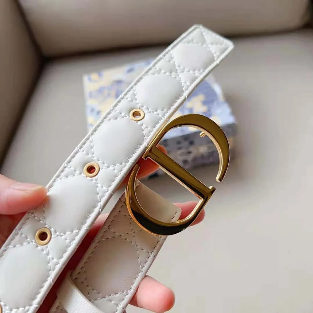 Dior 30 Montaigne Belt Latte Cannage Calfskin 30 MM for Women Dior 30 Montaigne Belt Latte Cannage Calfskin 30 MM for Women