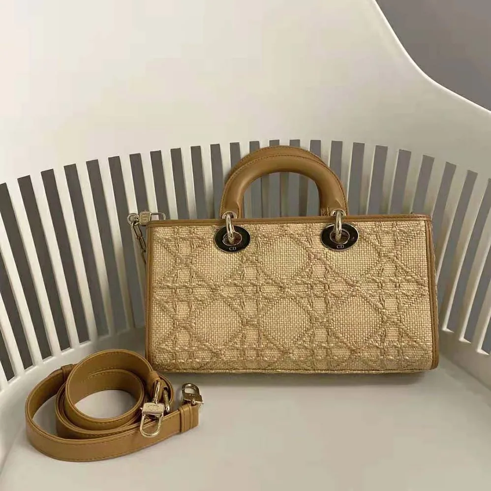Dior Lady D-Joy Bag Natural Cannage Raffia for Women