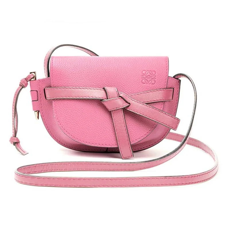 Loewe Gate Mini Bag Petroleum Soft Grained Calf for Women in Rose