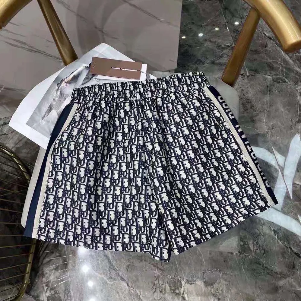 Dior Shorts Blue Technical Taffeta Jacquard with Dior Oblique Motif for Women Dior Shorts Blue Technical Taffeta Jacquard with Dior Oblique Motif for Women