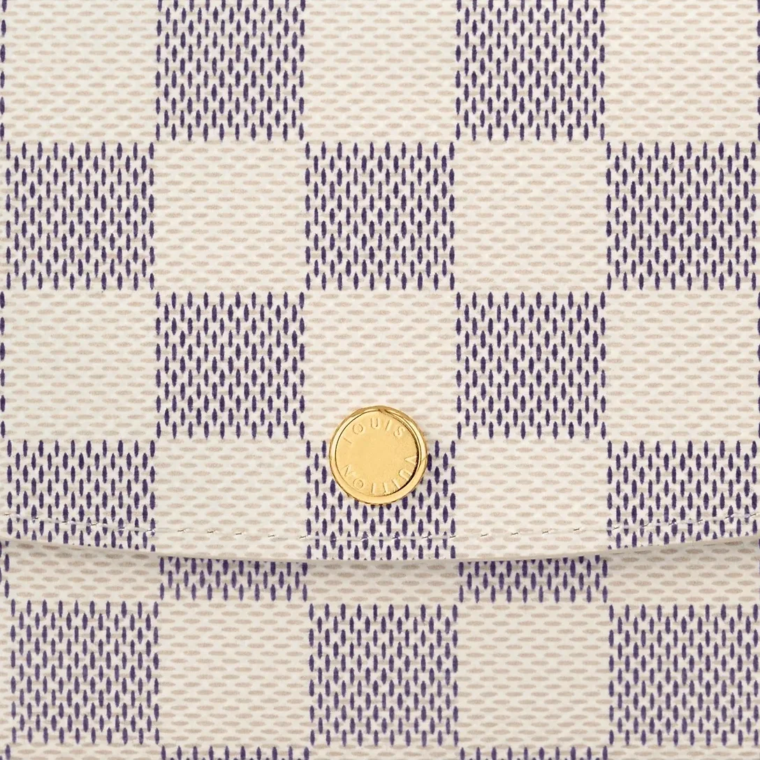 Louis Vuitton Emilie Wallet Damier Azur Canvas /