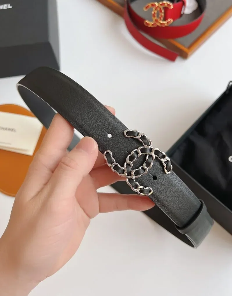 Chanel CC Chain Buckle Belt Black Chanel CC Chain Buckle Belt Black