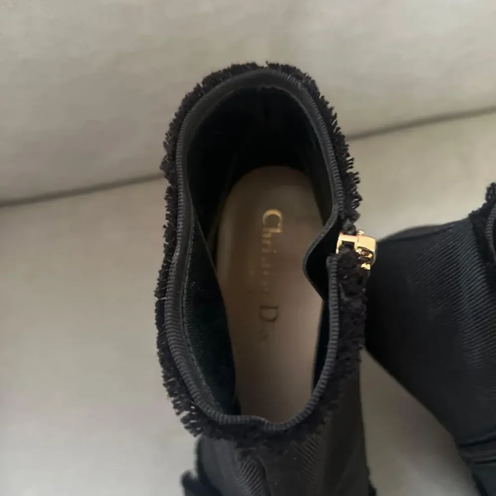Dior Adiorable Pump Black Fringed Grosgrain Ankle Boots for Women Dior Adiorable Pump Black Fringed Grosgrain Ankle Boots for Women