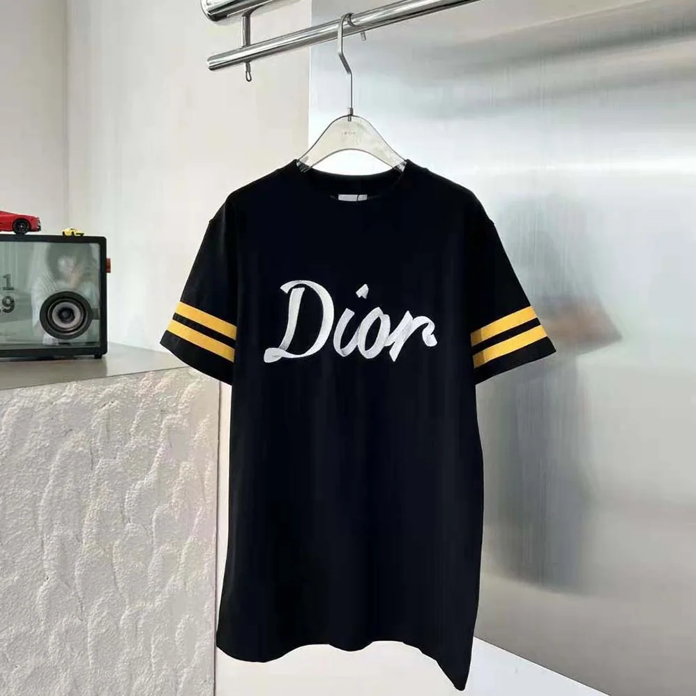 Dior Relaxed-Fit T-shirt Black Organic Cotton Compact Jersey for Men