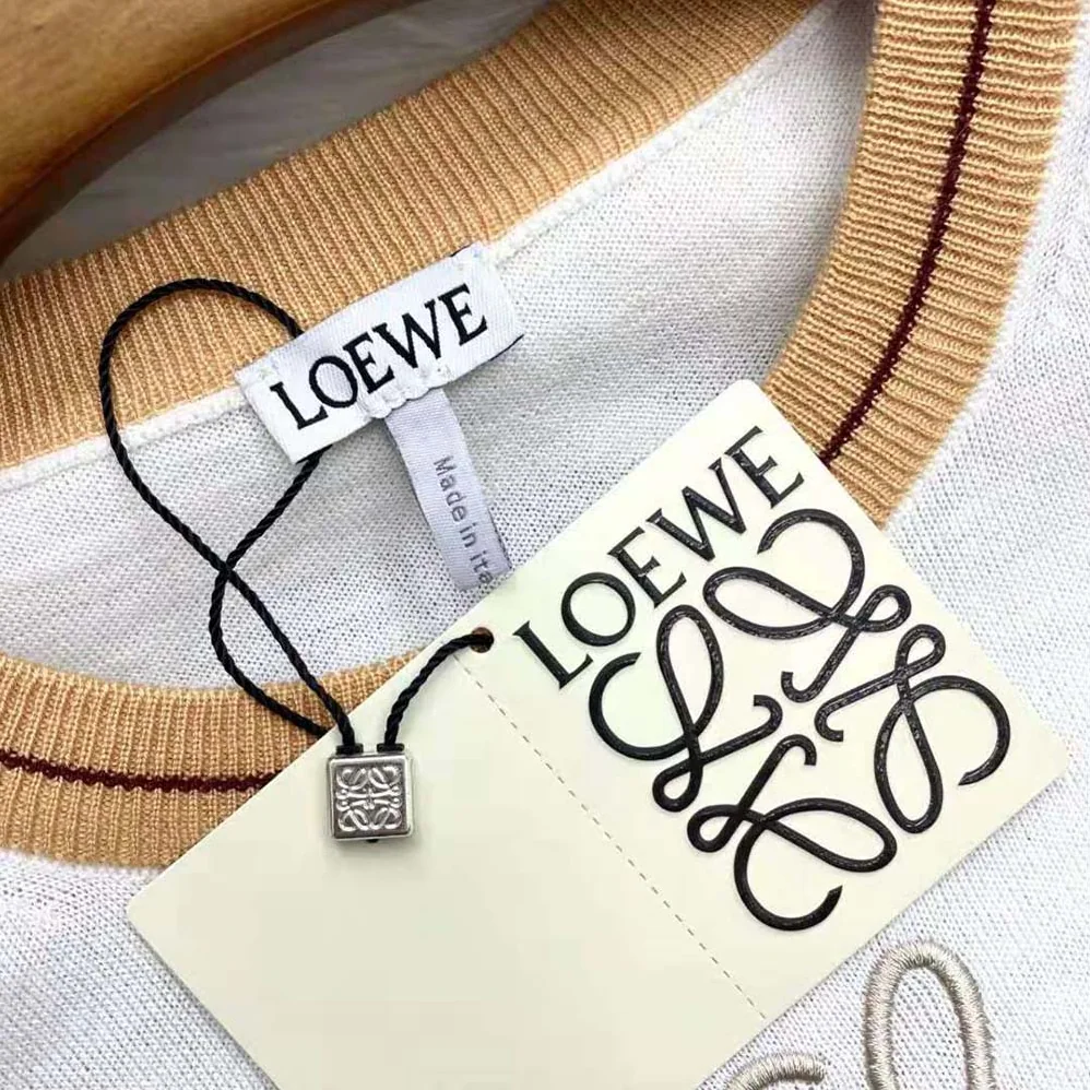 Loewe Cropped Sweater in Wool for Women in White