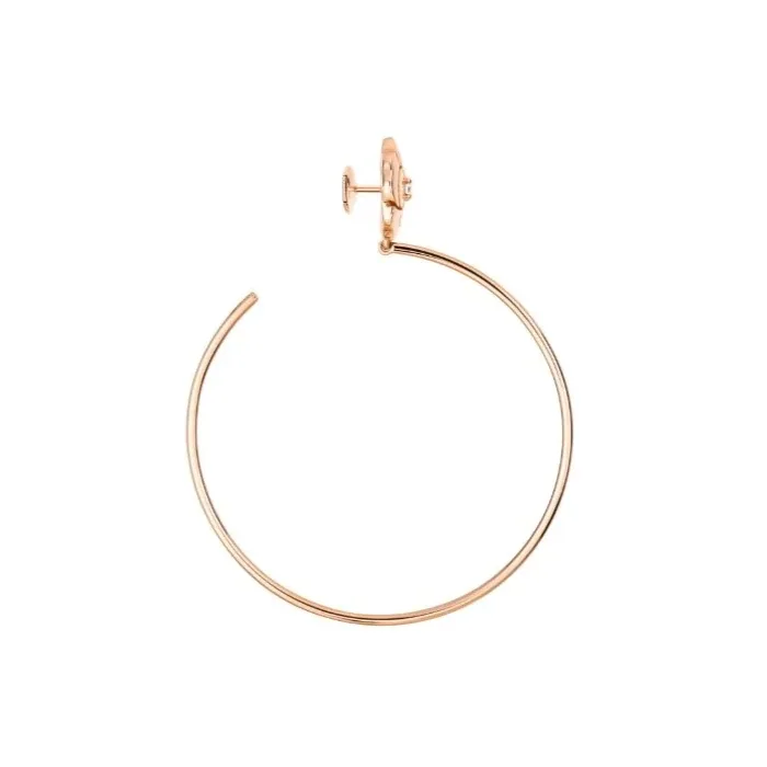 Chanel Extrait De Camélia Hoop Earrings Rose Gold Chanel Extrait De Camélia Hoop Earrings Rose Gold