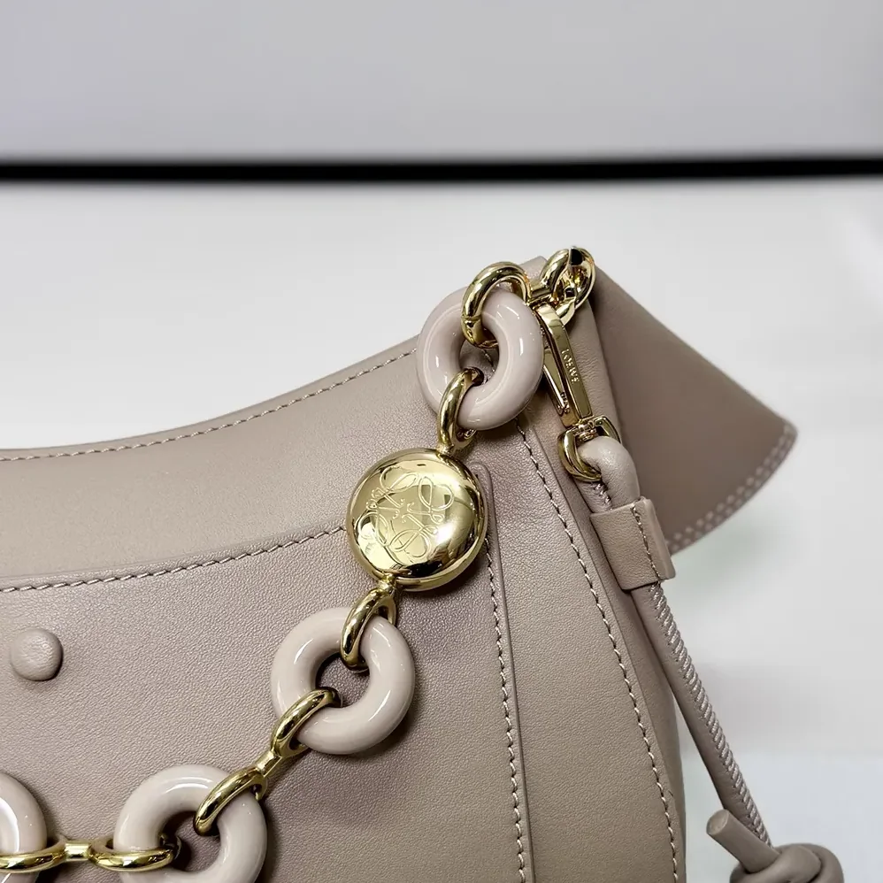 Loewe Medium Ola Bag in Smooth Calfskin for Women in Sandy Loewe Medium Ola Bag in Smooth Calfskin for Women in Sandy