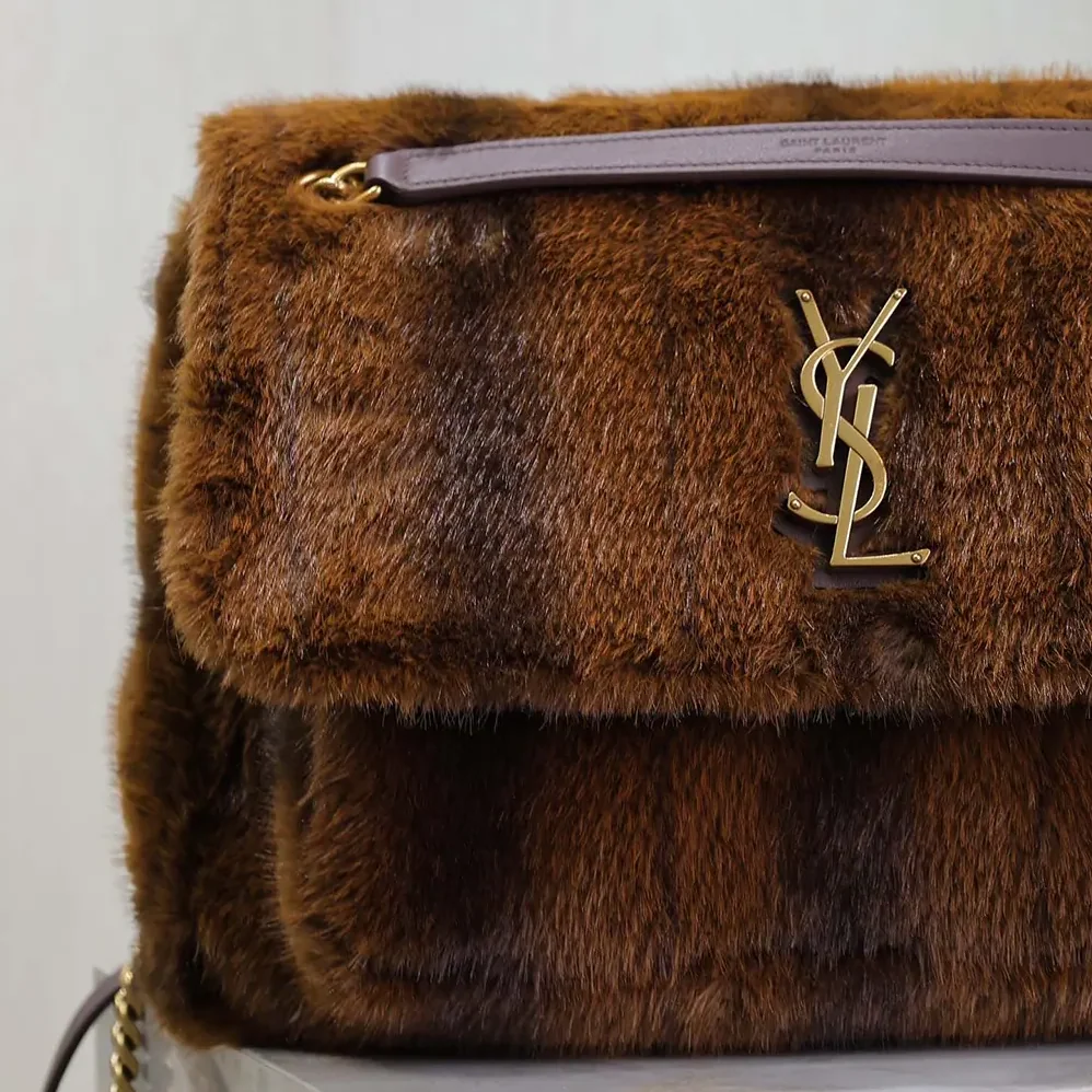 Saint Laurent YSL Niki Large in Shearling for Women Saint Laurent YSL Niki Large in Shearling for Women