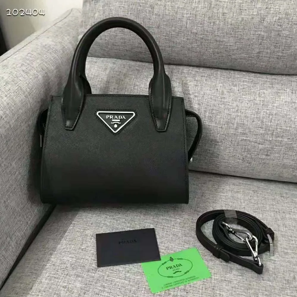 Prada Saffiano leather Prada Kristen Handbag for Women in Black