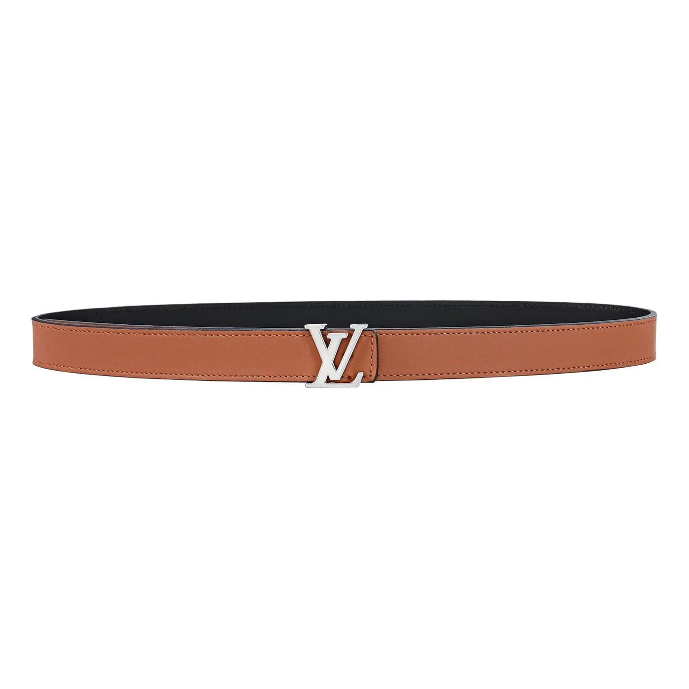 Reversible Brown in Black Leather Belt