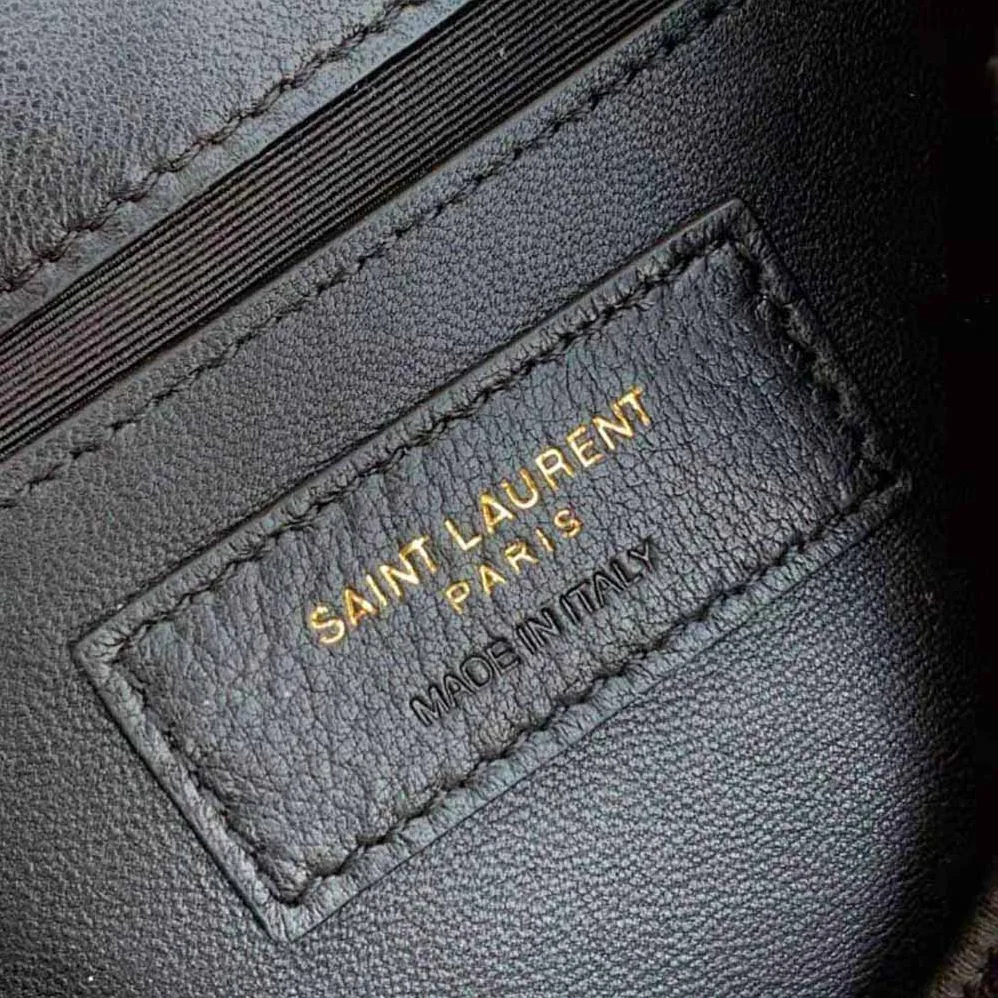 Saint Laurent YSL Mini Nolita in Lambskin for Women in Black Saint Laurent YSL Mini Nolita in Lambskin for Women in Black