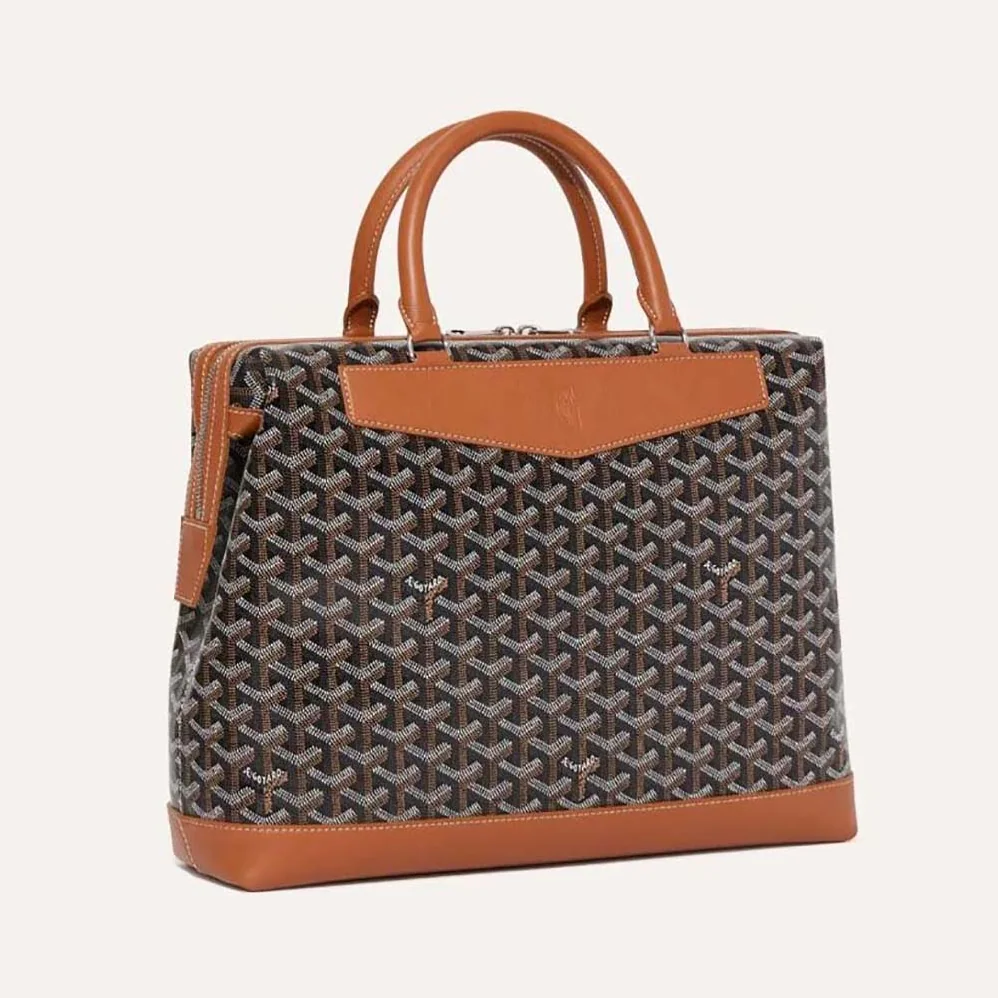 Goyard Cisalpin Document Case for Unisex in Tan