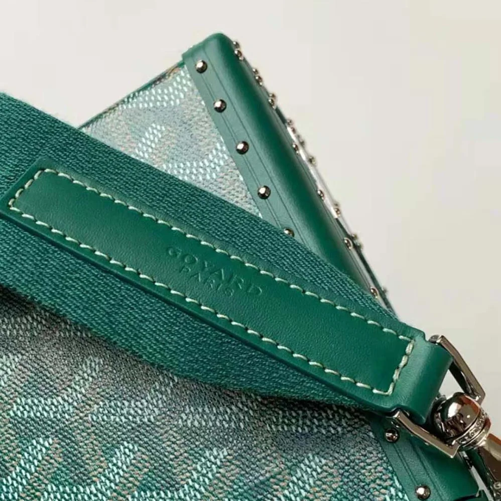 Goyard Cassette Trunk Bag in Goyardine Canvas & Clamecy Cowhide for Women in Green