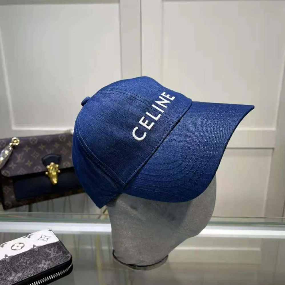 Celine Baseball Cap in Cotton for Women in Navy