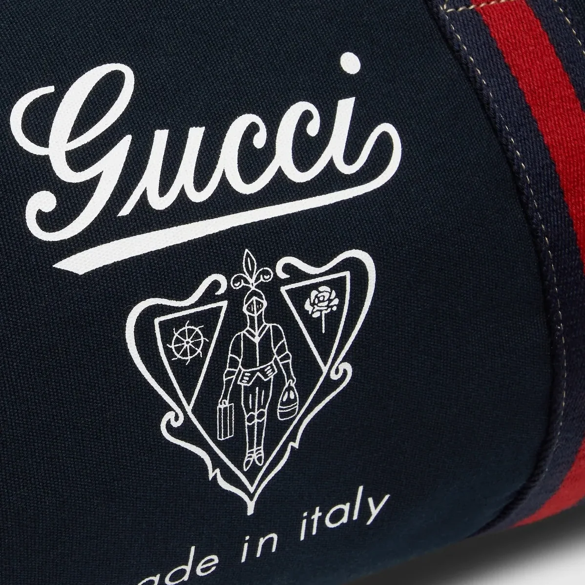 Gucci Large Printed Canvas Duffle Bag Dark Blue / Gucci Large Printed Canvas Duffle Bag Dark Blue /