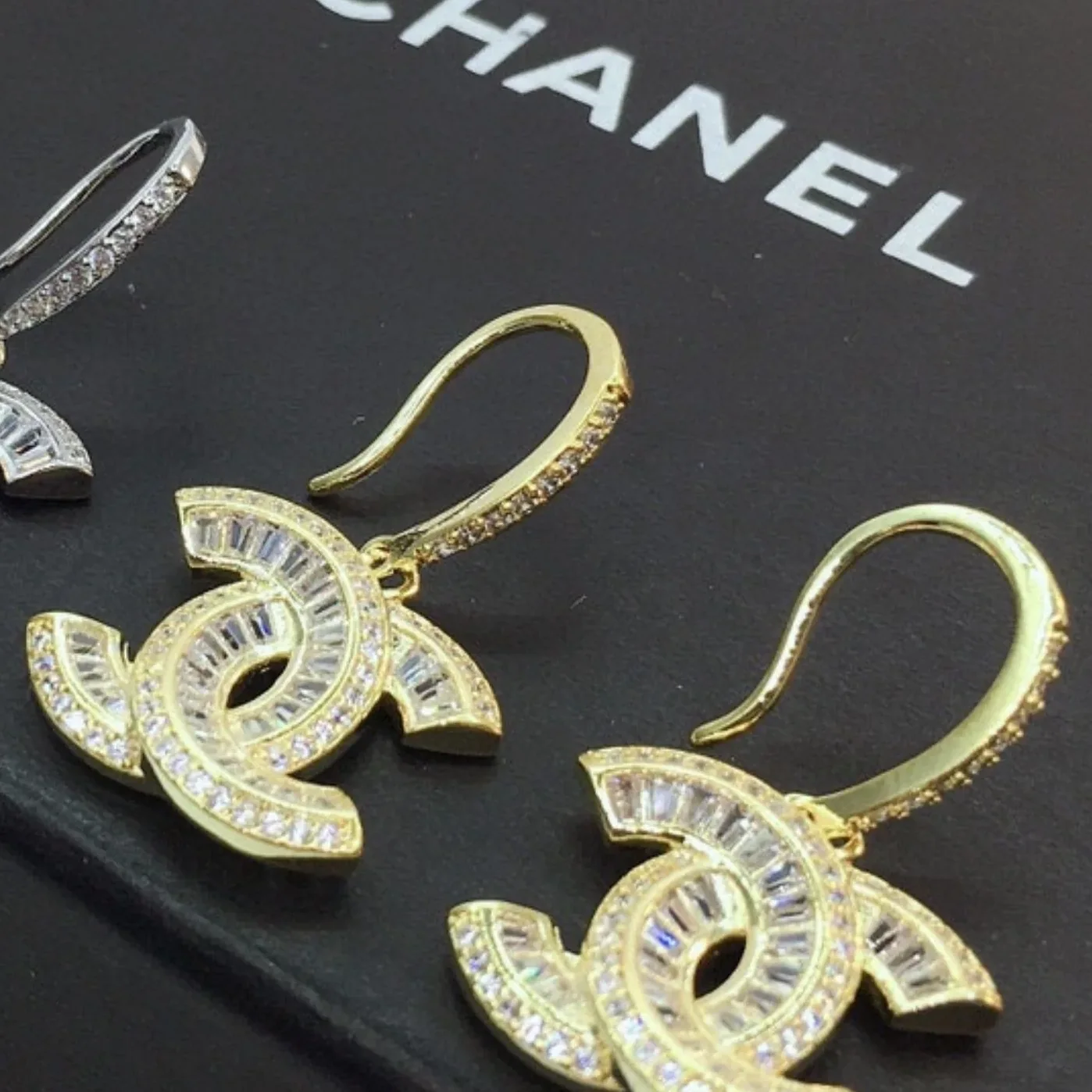 Interlocking Douple C Earrings Gold Tone Interlocking Douple C Earrings Gold Tone