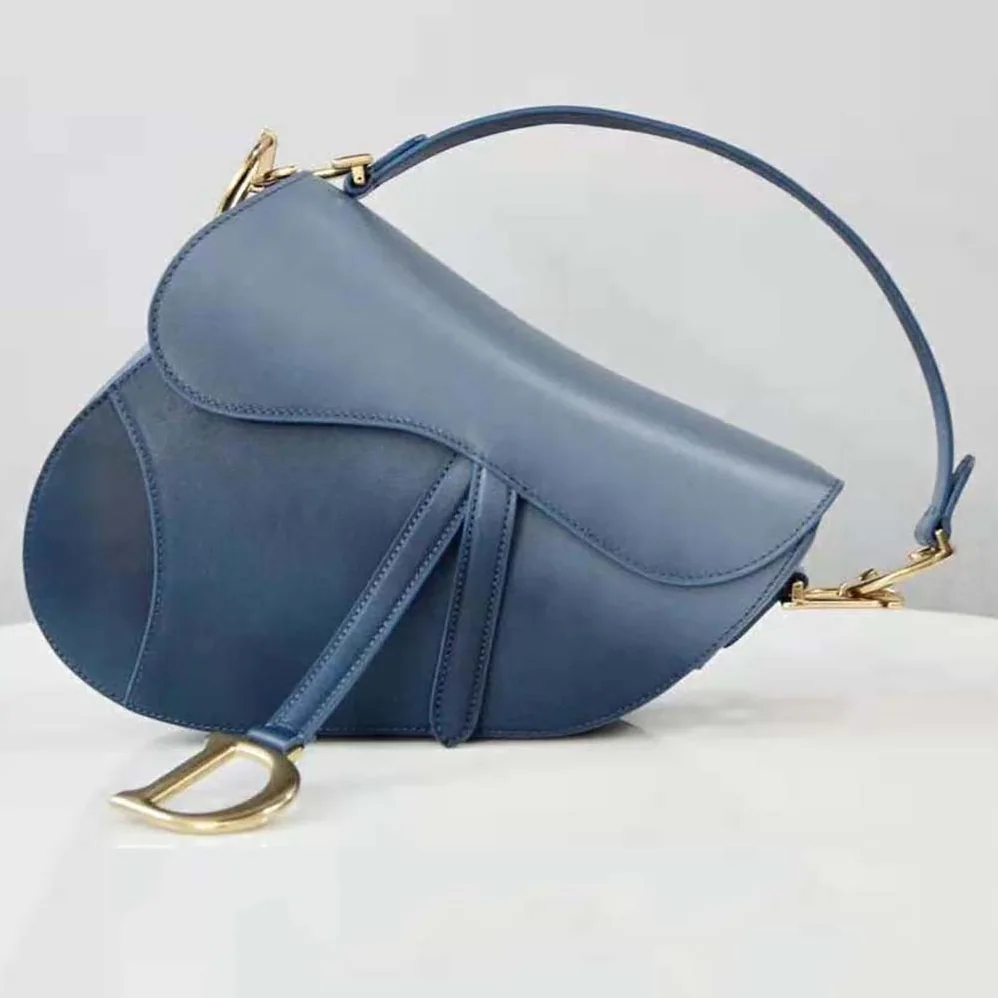 Dior Saddle Bag Indigo Blue Gradient Calfskin for Women