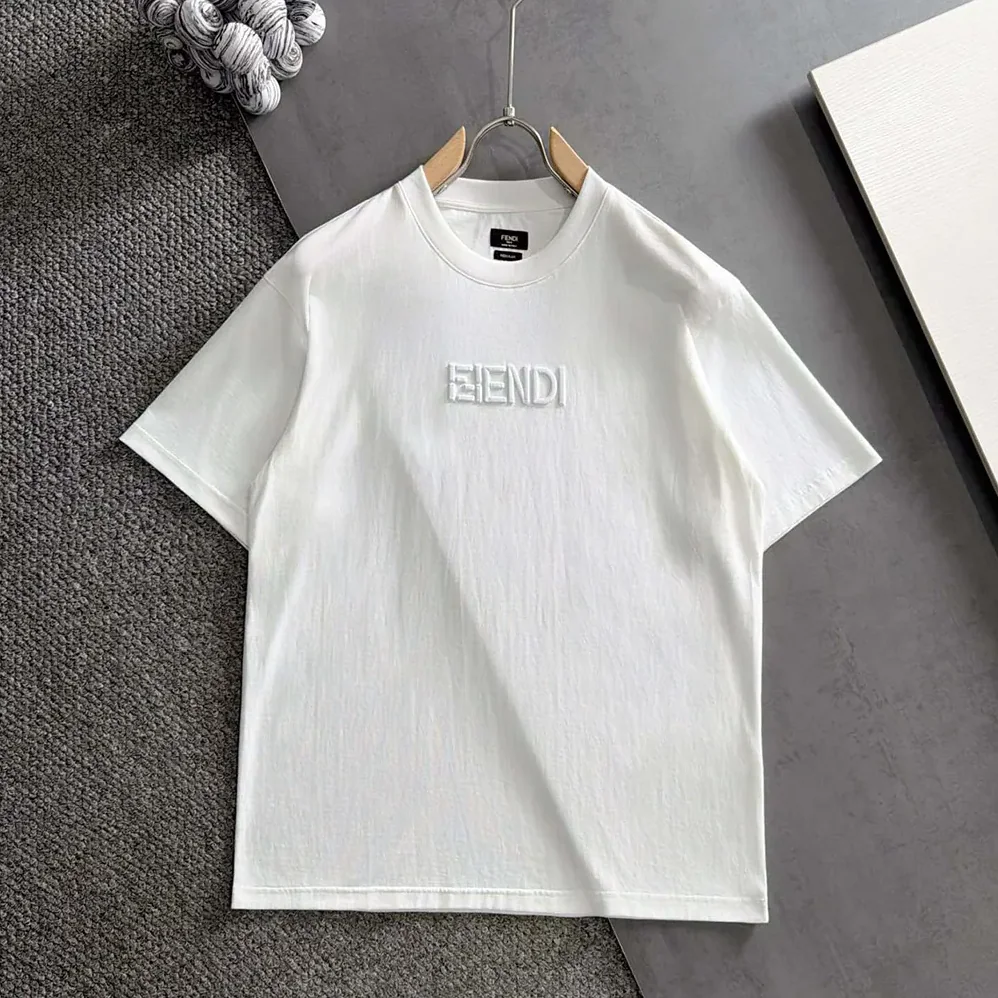Fendi White Cotton T for Women in shirt Fendi White Cotton T for Women in shirt