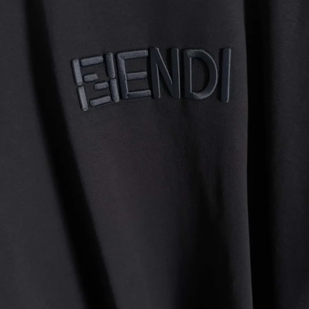 Fendi Black Cotton T for Men in shirt