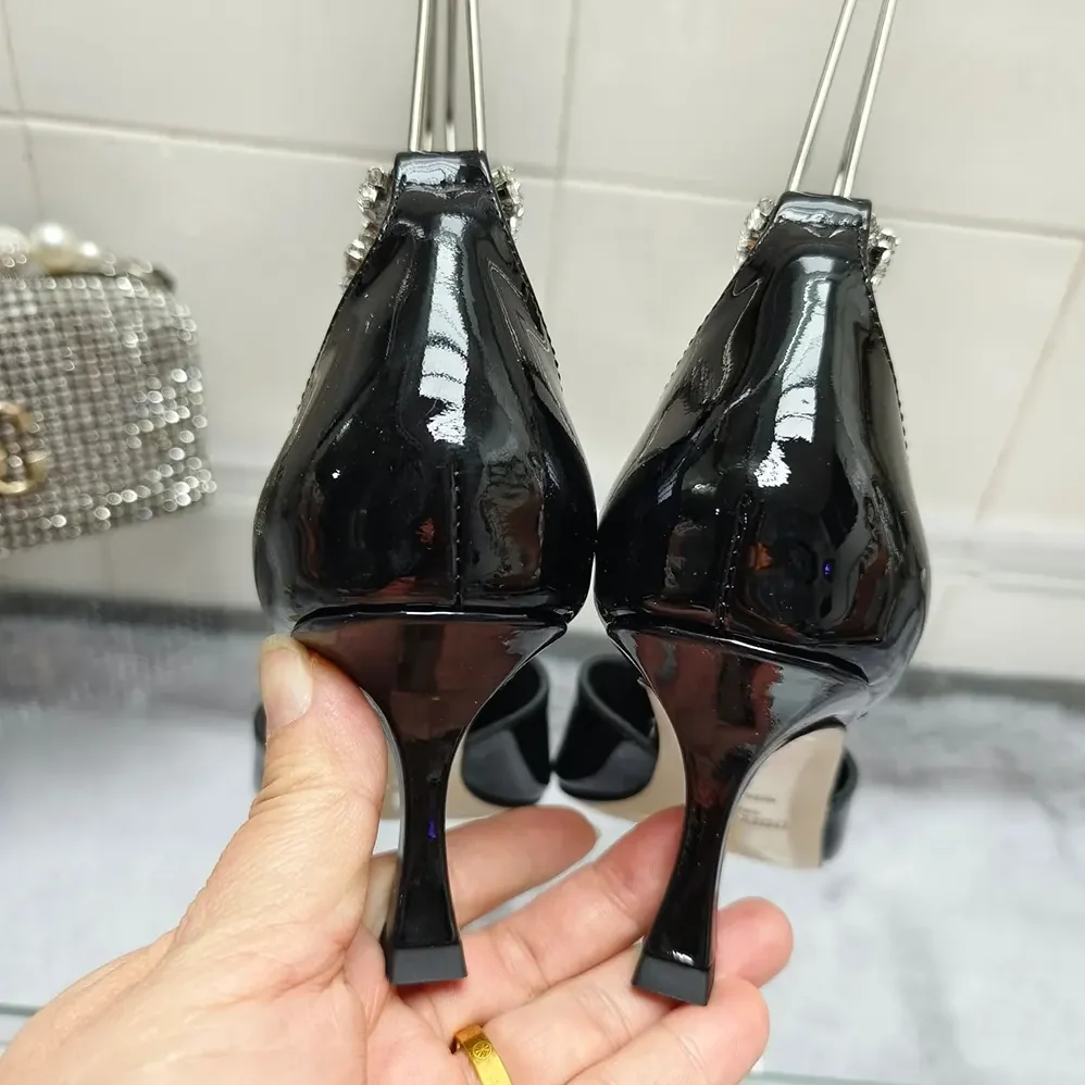 Jimmy Choo Stevie 50 Black Patent Leather Pumps for Women Jimmy Choo Stevie 50 Black Patent Leather Pumps for Women