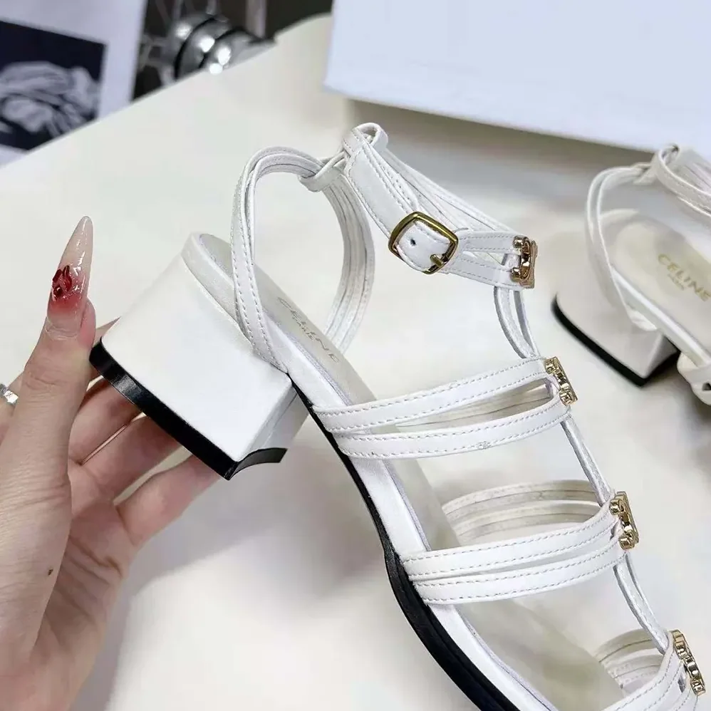 Celine Clemence Multi Triomphe Sandal in Lambskin for Women