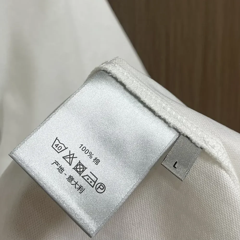 Dior Polo Shirt with Bee Embroidery White Cotton Piqué for Men
