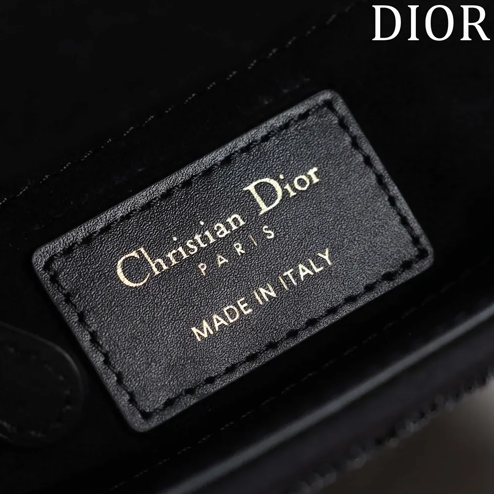 Dior Micro Lady Dior Bag Gray Metallic Cannage Lambskin with Bead Embroidery for Women