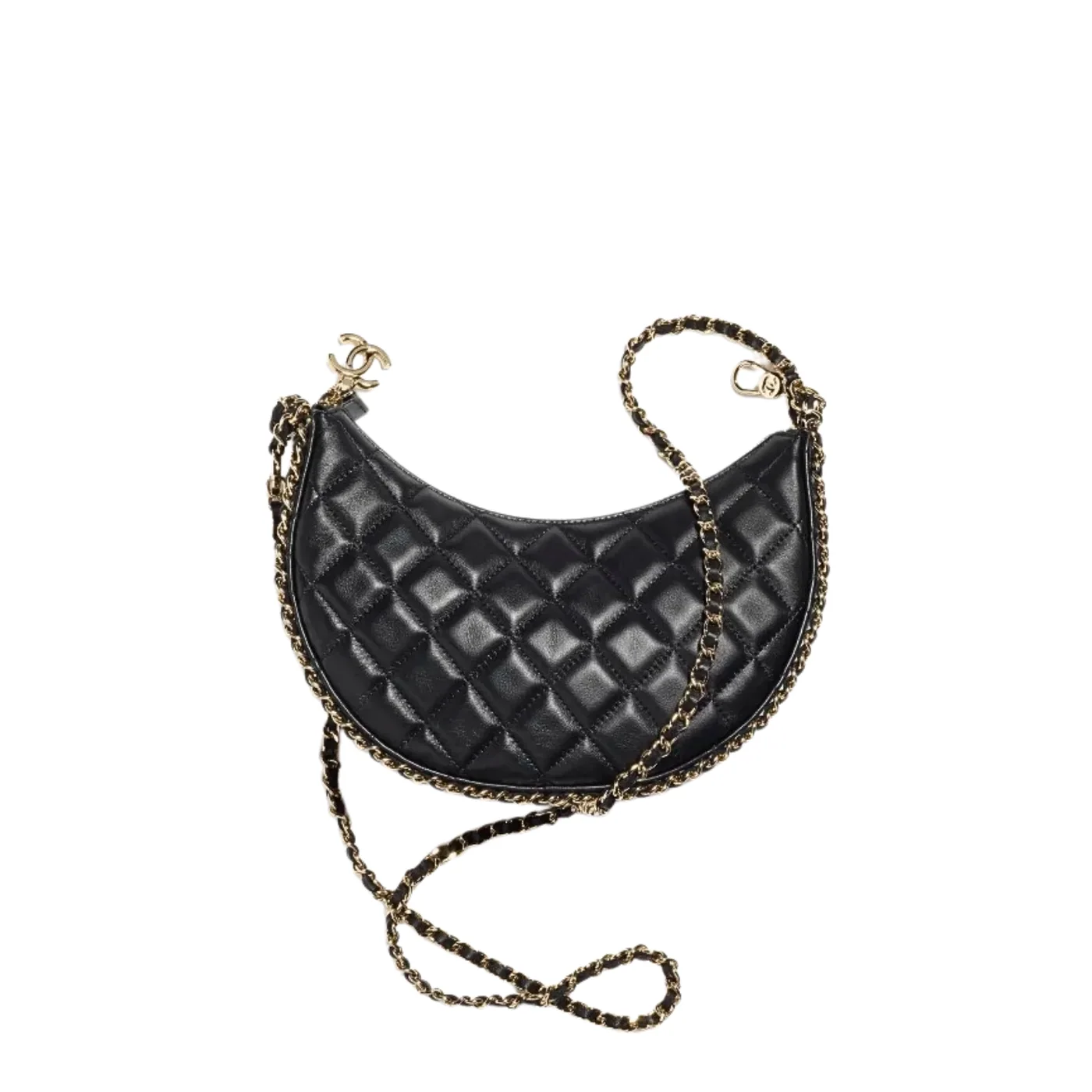 Chanel Hobo Small Bag Black Gold Hardware