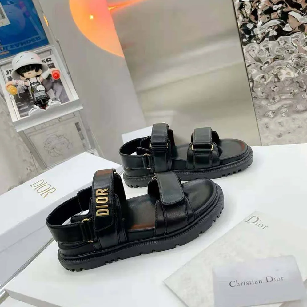 Dior Dioract Sandal Black Lambskin for Women Dior Dioract Sandal Black Lambskin for Women